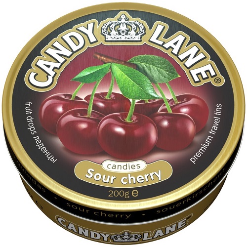 Candy Lane леденцы Кислая вишня, ж/б, 200 гр
